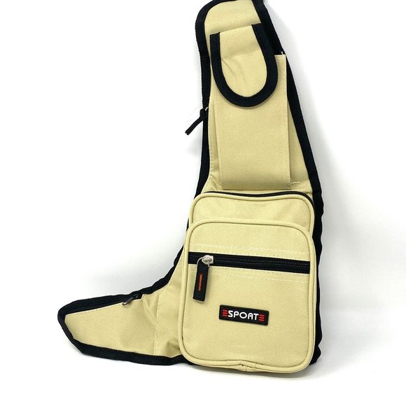 No Brand Handbags - Messenger Beige Bag Sport 4 Zip Cellphone Unisex